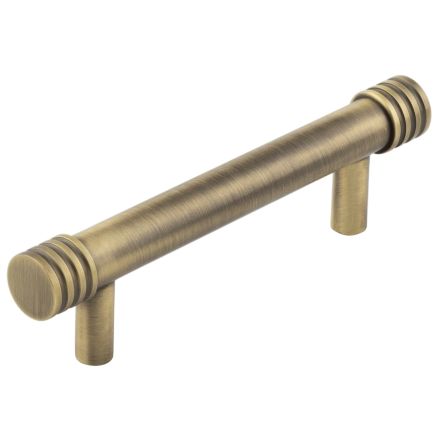 Hoxton Sturt Cabinet Handles 96mm Ctrs Antique Brass - By Frelan Hardware - HOX450AB