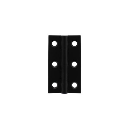 Millhouse Brass Cabinet Butt Hinges 50mm x 28mm x 2mm - Matt Black