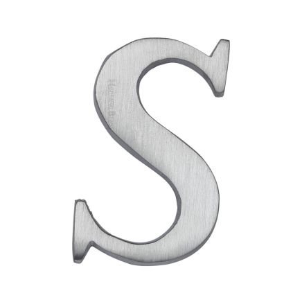 Heritage Brass Alphabet S Pin Fix 51mm (2") Satin Chrome Finish