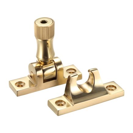 Zoo Hardware Brighton Pattern Sash Fastener - Locking Version - Polished Brass