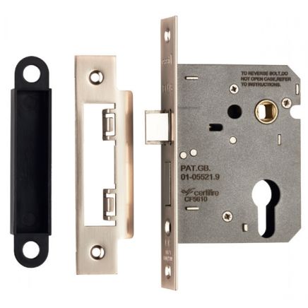 Easi-T Economy Euro Profile Sashlock 76mm - Satin Nickel