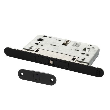 AGB Touch Magnetic Door Catch Bathroom Lock - Matt Black