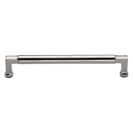 Heritage Brass Cabinet Pull Bauhaus Design 203mm CTC Polished Nickel Finish