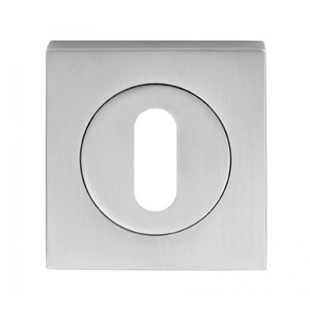 Serozzetta Square Standard Lock Profile Escutcheon - Polished Chrome