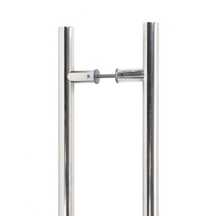 Polished SS (316) 0.6m T Bar Handle B2B Fix 32mm Ø