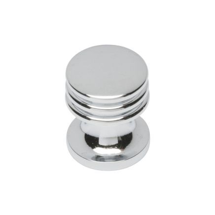Ringed Knob - Polished Chrome