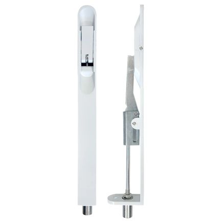Zoo Hardware Lever action flush bolt - 20 x 200mm - radius - Powder Coat White