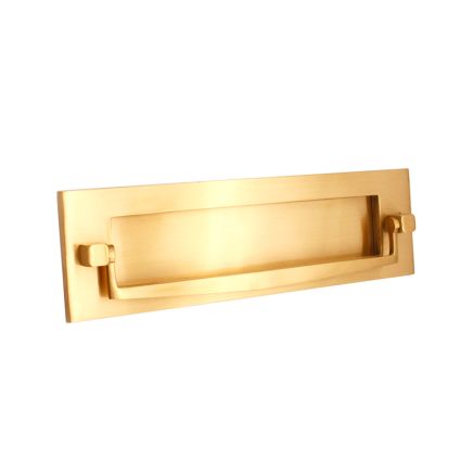 Regency Knocker Postal Plate 250mm Polished Brass