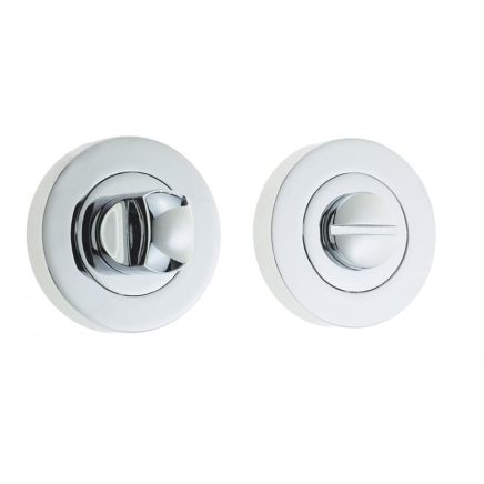 Jedo Designer Turns & Releases 50mm Round Rose no Indicator 50x10mm Polished Chrome - By Frelan Hardware - JV2666PC
