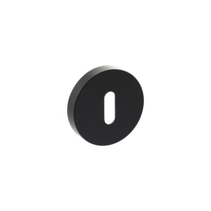 Senza Pari Key Escutcheons on Minimal Round Rose - Matt Black