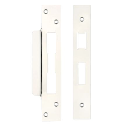 Zoo Hardware Spare Acc Pk for UK Sash Locks - *BLANK* - contains Forend, Strike and Fixing Screws - Nickel
