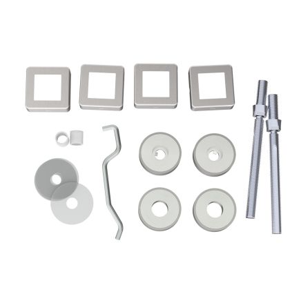 Back To Back Fixing Pack - Satin Stainless Steel