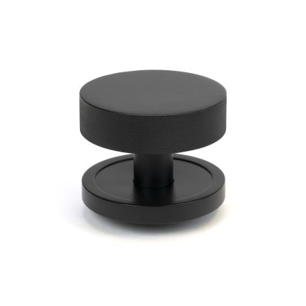 Matt Black Brompton Centre Door Knob (Plain)