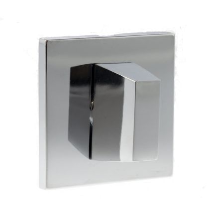 Tupai Rapido 5S Line WC Turn on 5mm Slimline Square Rose (bolt through fixing only) - Bright Polished Chrome