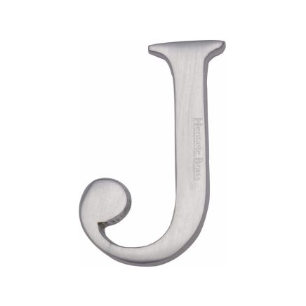 Heritage Brass Alphabet J Pin Fix 51mm (2") Satin Chrome Finish