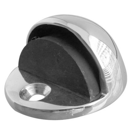 Jedo Oval Floor Mounted Door Stop 46x26mm Polished Chrome - By Frelan Hardware - JV86PC