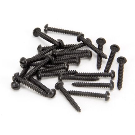 Black 6 x 1" Round Head Screws (25)