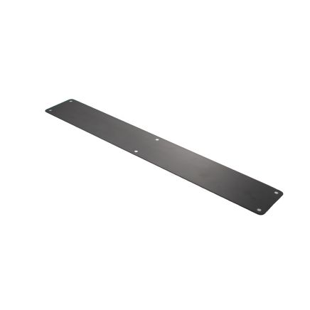 Atlantic Finger Plate Radius Corner Pre drilled with screws 700mm x 85mm - Matt Black