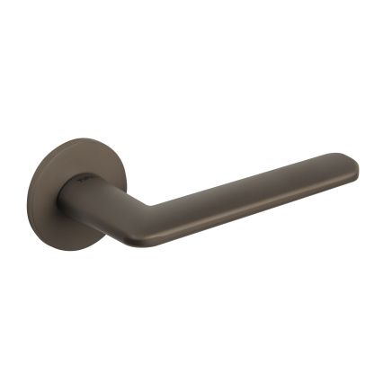 Tupai Rapido 5S Line Tavira Lever Door Handle on 5mm Slimline Round Rose - Titanium
