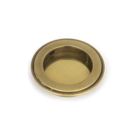 Aged Brass 75mm Art Deco Round Pull