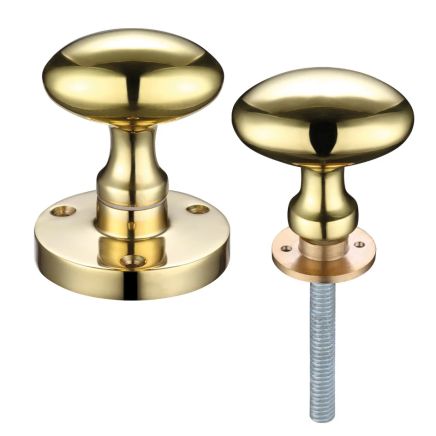 Zoo Hardware Zoo Oval Rim Knob 60.5mm rose dia - Brass
