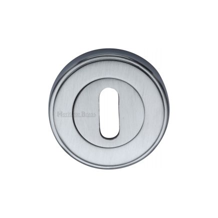 Heritage Brass Key Escutcheon Satin Chrome finish