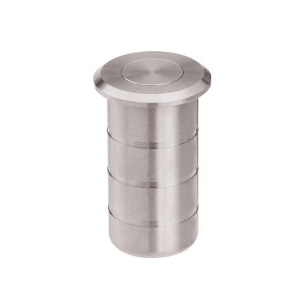 Zoo Hardware Dust Socket for Flush Bolts - Concrete 20mm dia. x 38mm - Satin Stainless