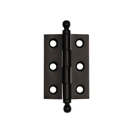 Hoxton Brass Finial Hinges 50x35mm Black - By Frelan Hardware - HOX800MB