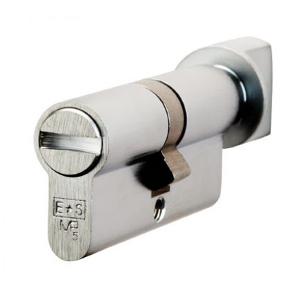Euro Bathroom Cylinder And Turn - Satin Chrome