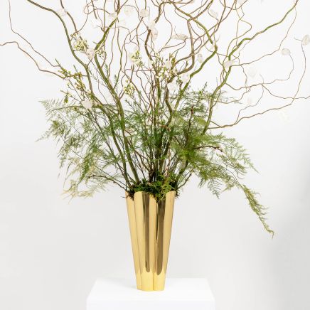 Smooth Brass Flora Vase