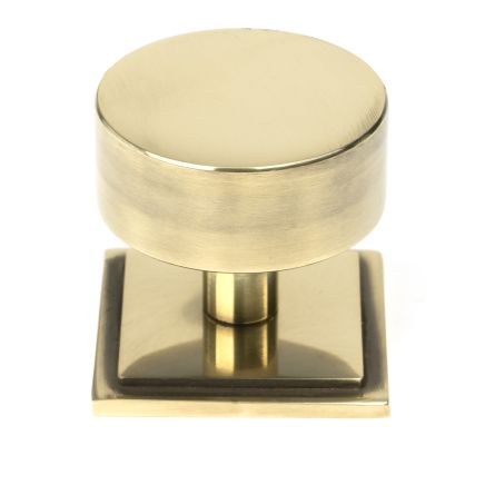 Aged Brass Kelso Cabinet Knob - 38mm (Square)