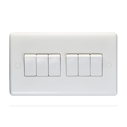 Eurolite Enhance White Plastic 2 Gang Switch White