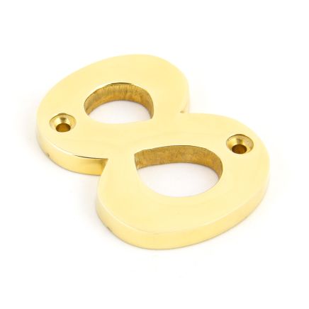 Polished Brass Numeral 8