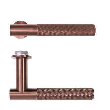 Zoo Hardware Orta Lever on 32mm Round Mini Rose - PVD Bronze