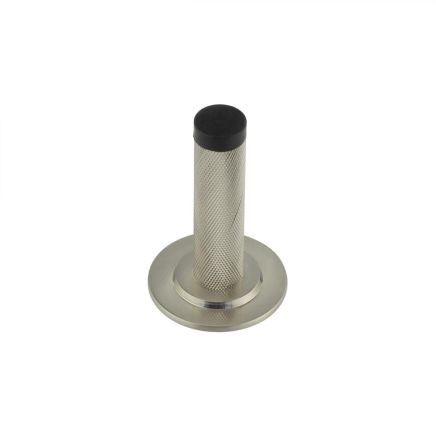 Burlington Knurled Wall Mounted Doorstops Stepped Rose Satin Nickel - By Frelan Hardware - BUR-968SN-973SN
