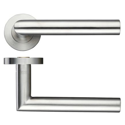 Zoo Hardware 19mm Mitred Lever - Screw On Rose - Satin Stainless