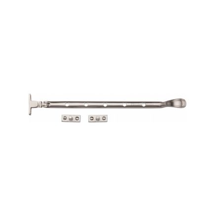Heritage Brass Casement Window Stay Spoon Pattern 12" Satin Nickel finish