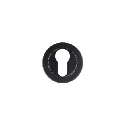 Zoo Hardware Euro profile round escutcheon - Black