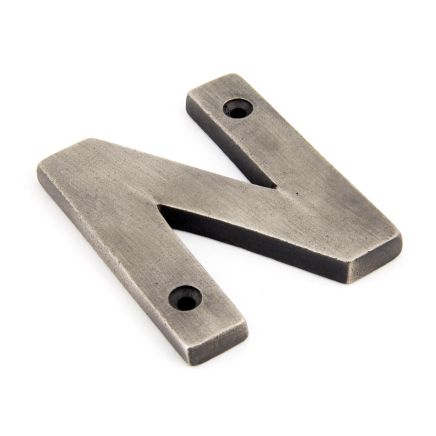 Antique Pewter Letter N
