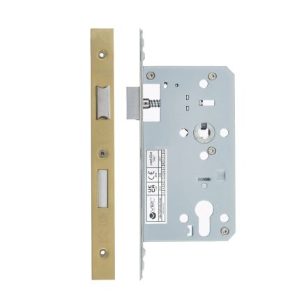 Zoo Hardware 2 Piece - DIN euro sashlock - 72mm c/c - backset 60mm - Brass