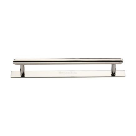 Heritage Brass Cabinet Pull Step Design with Plate 160mm CTC Polished Nickel Finish