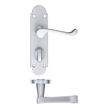 Zoo Hardware Oxford Lever Bathroom (57mm c/c) Furniture 170 x 42mm - Satin