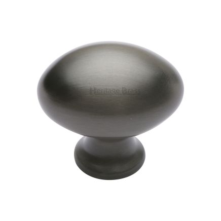 Heritage Brass Cabinet Knob Victorian Oval Design 38mm Matt Bronze finish