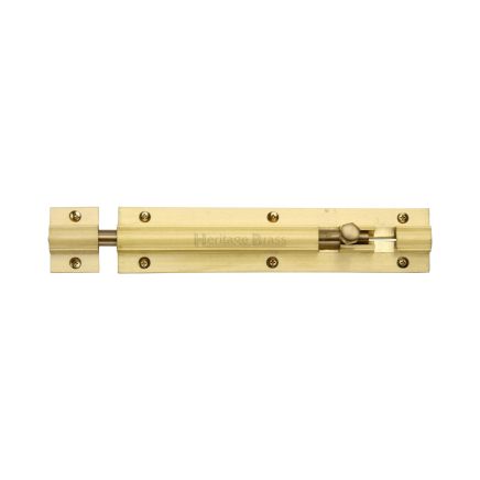 Heritage Brass Door Bolt Straight 6" x 1.25" Satin Brass finish
