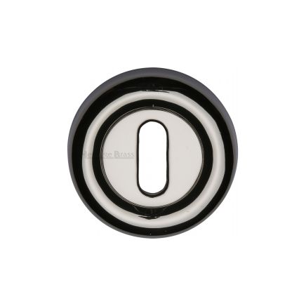 Heritage Brass Key Escutcheon Polished Nickel finish