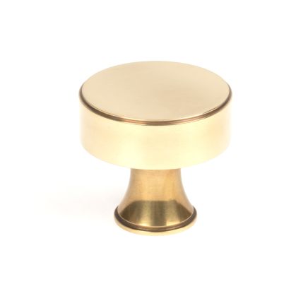 Aged Brass Scully Cabinet Knob - 38mm