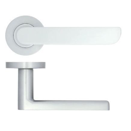 Zoo Hardware Valencia lever on rose - Satin Chrome