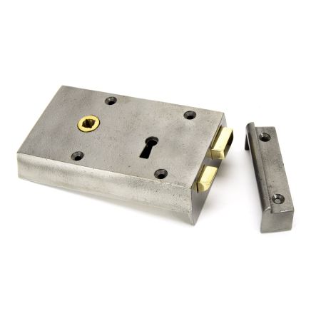 Iron Left Hand Rim Lock - Small