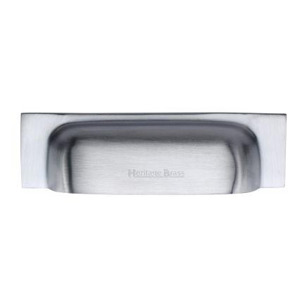 Heritage Brass Drawer Pull Military Design 152mm CTC Satin Chrome Finish