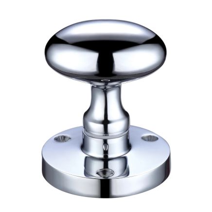 Zoo Hardware Zoo Oval Mortice Knob 60.5mm rose dia - Chrome